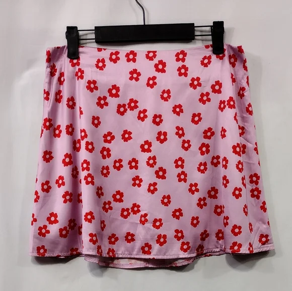 Princess Polly Polly Olton Floral Mini Skirt Women's 10 Pink Red Barbiecore 90s - Picture 3 of 12